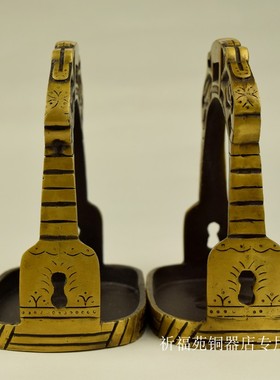 纯铜马镫工艺品礼品马具骑z马工具道具黄铜仿古怀旧包邮