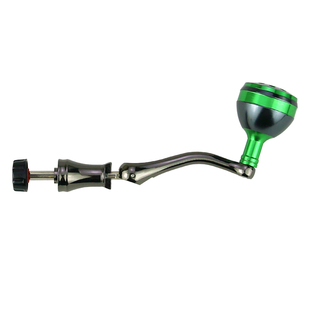 全金属渔轮摇臂金属球握把纺w车轮摇把鱼线轮握手彩色摇手海竿配