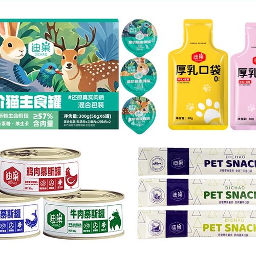 迪巢主食湿粮套装罐头猫条混合装