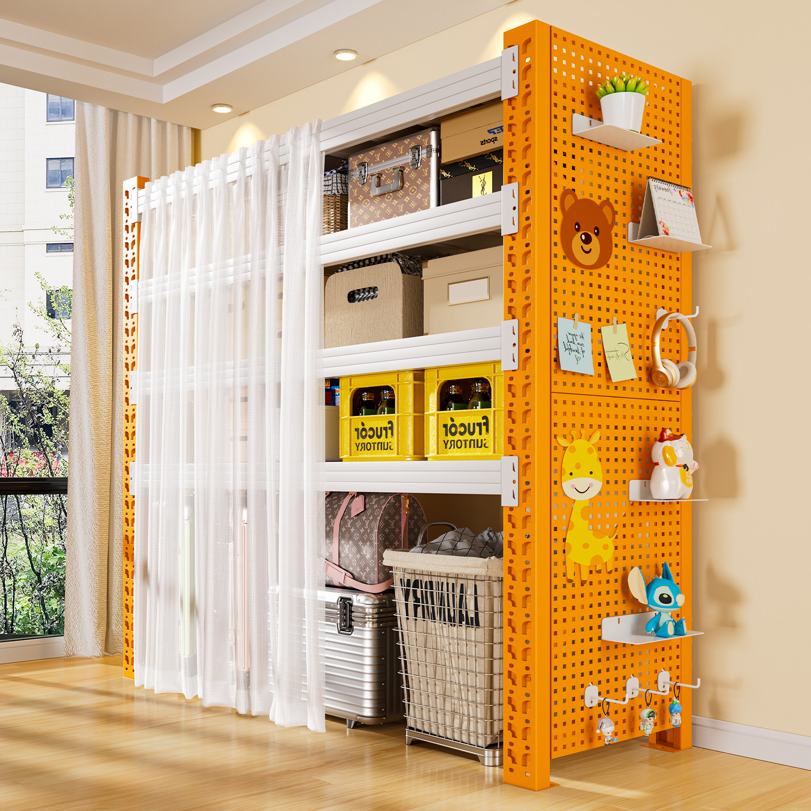 带防尘帘货架置物架多层落地家用阳台客厅储藏间商用仓库收纳层架,商业/办公家具,仓储货架,淘宝优惠券,粉丝福利购,淘宝优惠卷