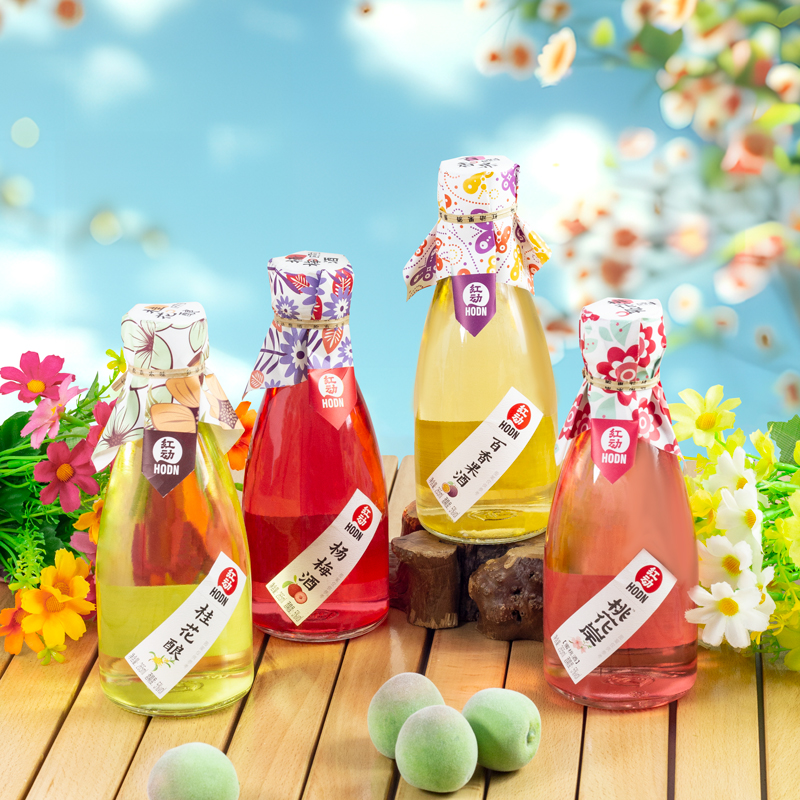 红动果酒低度桃花酒少女酒小瓶装