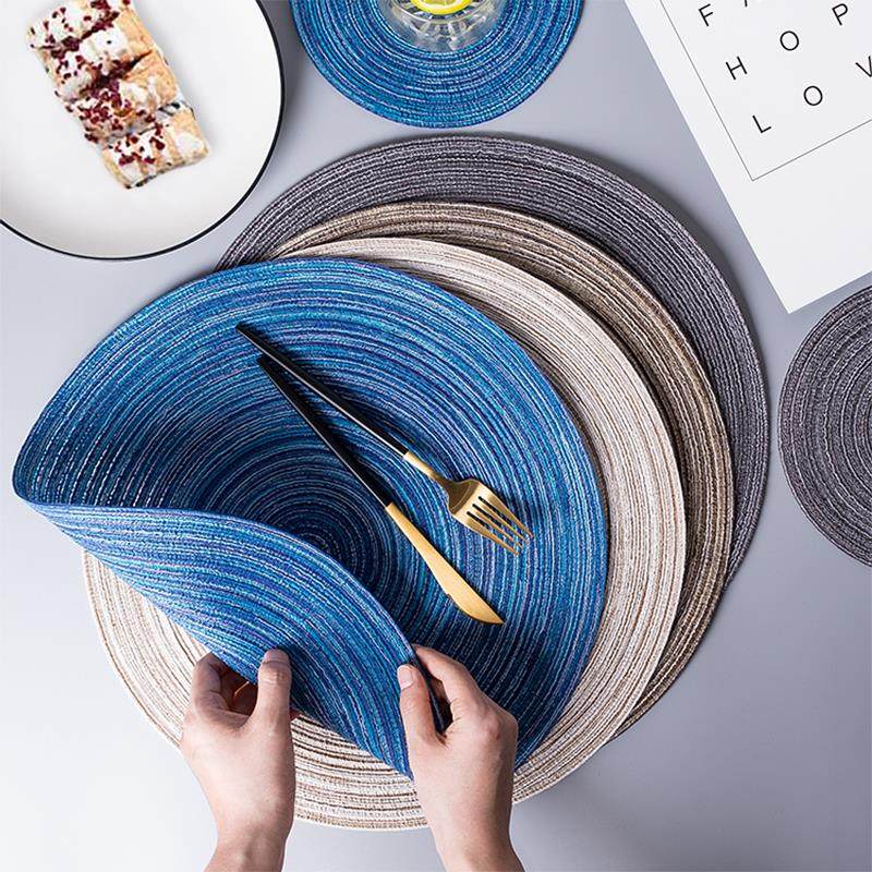 隔热餐桌垫轻奢高级感圆形简约现代餐垫防烫锅垫餐盘垫碗歺枱网红