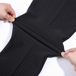 春秋裤 格子款 子宽松老人奶奶装 长裤 松紧带休闲百搭裤 中老年人女装