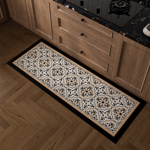 奥斯汀矽藻泥厨房进门吸水地垫防滑防摔免洗防油脚垫皮革地毯定制