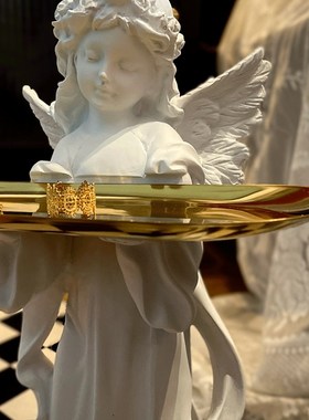 都多爱家天使爱丽丝小号摆件玄关入户卧室客厅收纳复古法式装饰品