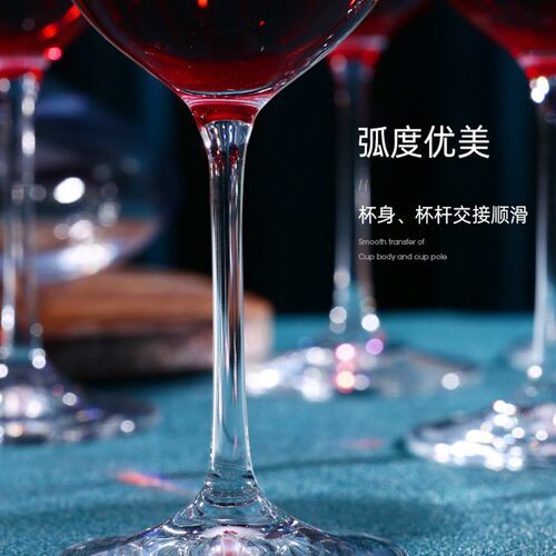 红酒杯套装家用高脚杯奢华水晶玻璃大肚杯高轻奢波尔多葡萄酒杯