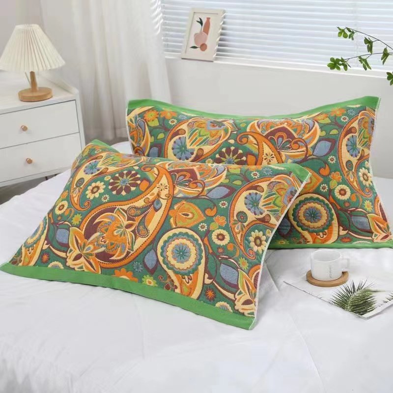 枕巾 欧花 纱布纯棉一对单人欧式加厚枕头毛巾,床上用品,枕巾,淘宝优惠券,粉丝福利购,淘宝优惠卷