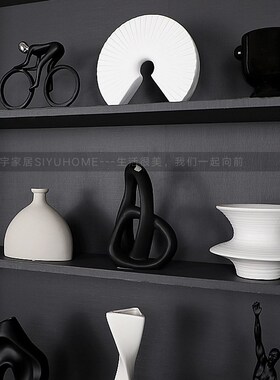 北欧风样板间高级感家居装饰品书房书架酒柜电视柜创意工艺品摆件