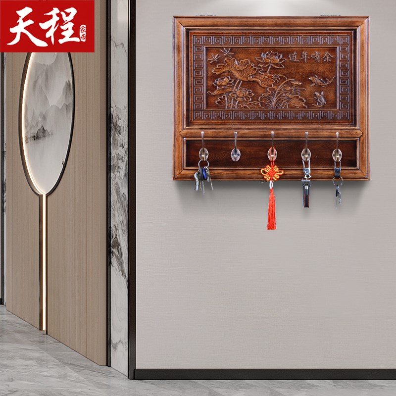 电表箱装饰画2023新款新中式配电箱遮挡装饰创意木雕挂画免打孔