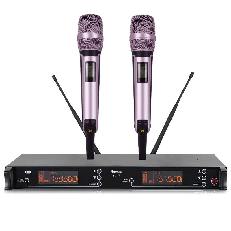 无线话筒一拖二U段调频麦克风舞台演出KTV家用唱歌专用婚庆领夹