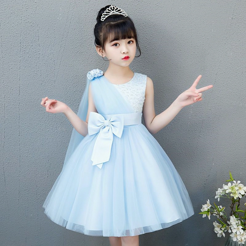 女童连衣裙夏季童装花童公主裙纱裙洋气儿童礼服女孩夏装蓬蓬裙子