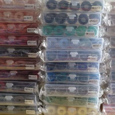 米白红粉色系小卷缝纫线 25色针线盒 手工拼布艺DIY手缝线包邮