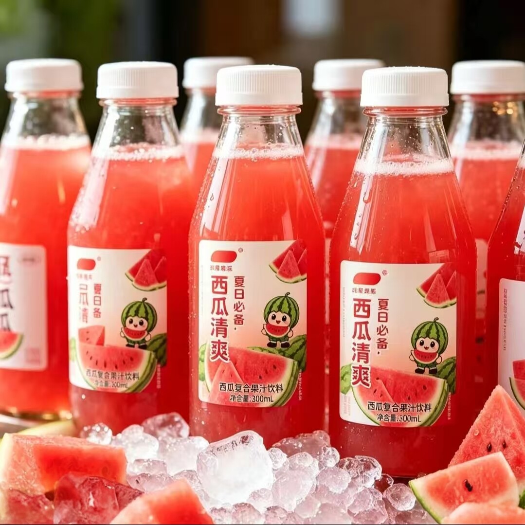 【300ml*12瓶】西瓜汁清甜解腻解渴夏季冰箱常备饮品整箱特价