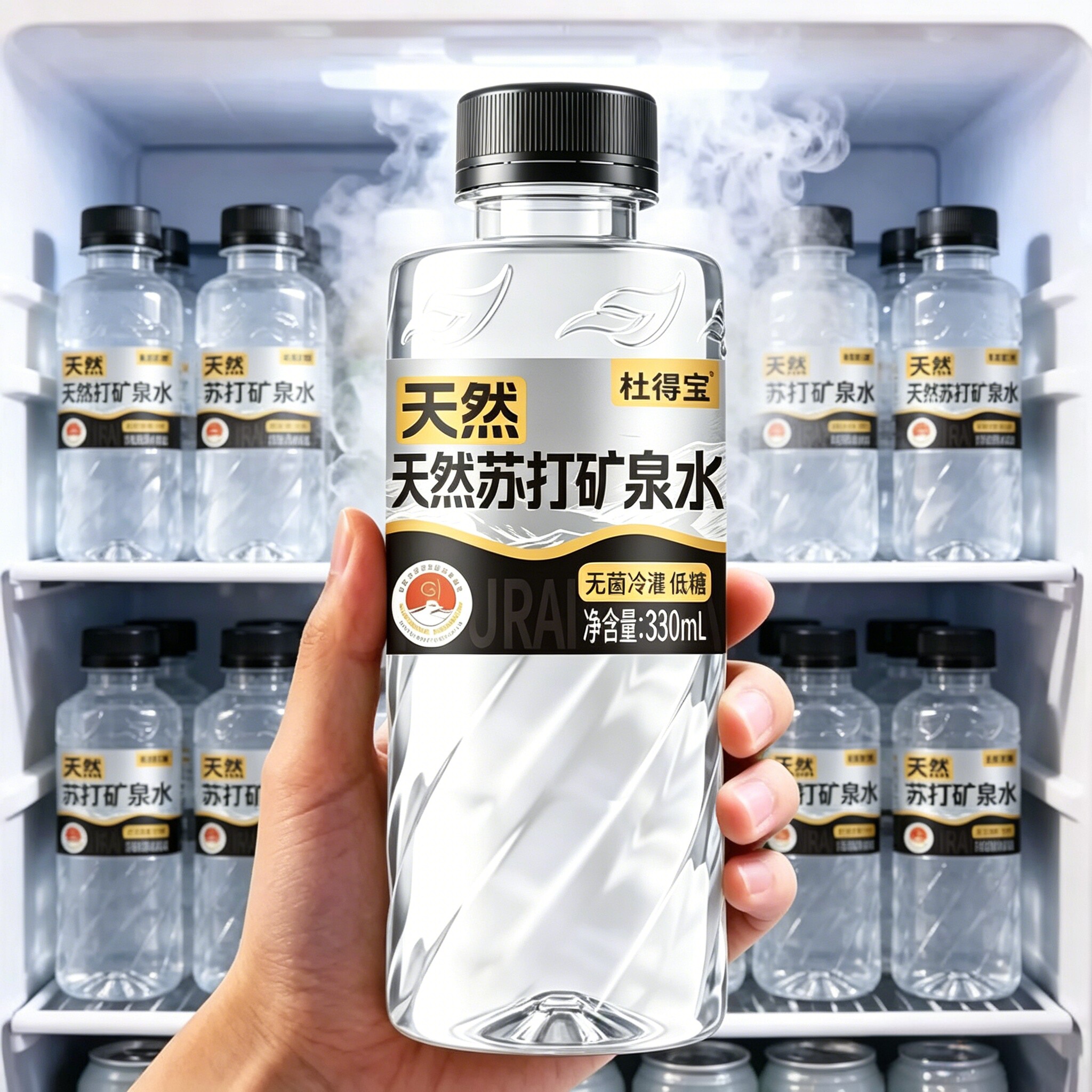【买一送一】天然苏打矿泉水整箱24瓶*330ml弱碱性PH8.5无糖饮水