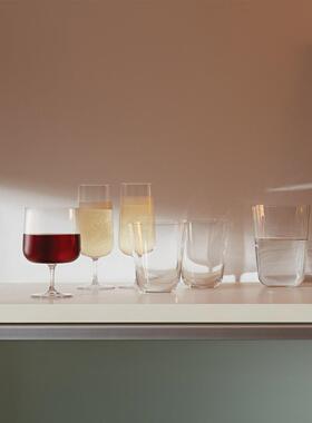 英国lsa水晶玻璃红酒杯矮脚笛形香槟杯啤酒鸡尾酒果汁杯子礼盒装