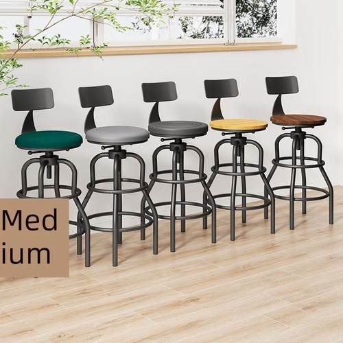 酒吧椅高凳铁家靠背可调酒吧椅现代简单酒吧椅旋转高椅