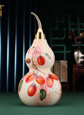 黄铜《事事如意葫芦》摆件中式家居客厅玄关办公室装饰品摆设礼品