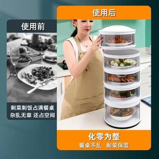 RAU厨房物架放剩菜多层纳盒架子剩饭菜盘橱柜家用能多功收碗置碟