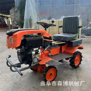 12耕马柴油电启动微机四WRD驱乘机坐力式小型开荒犁田水田旋地开