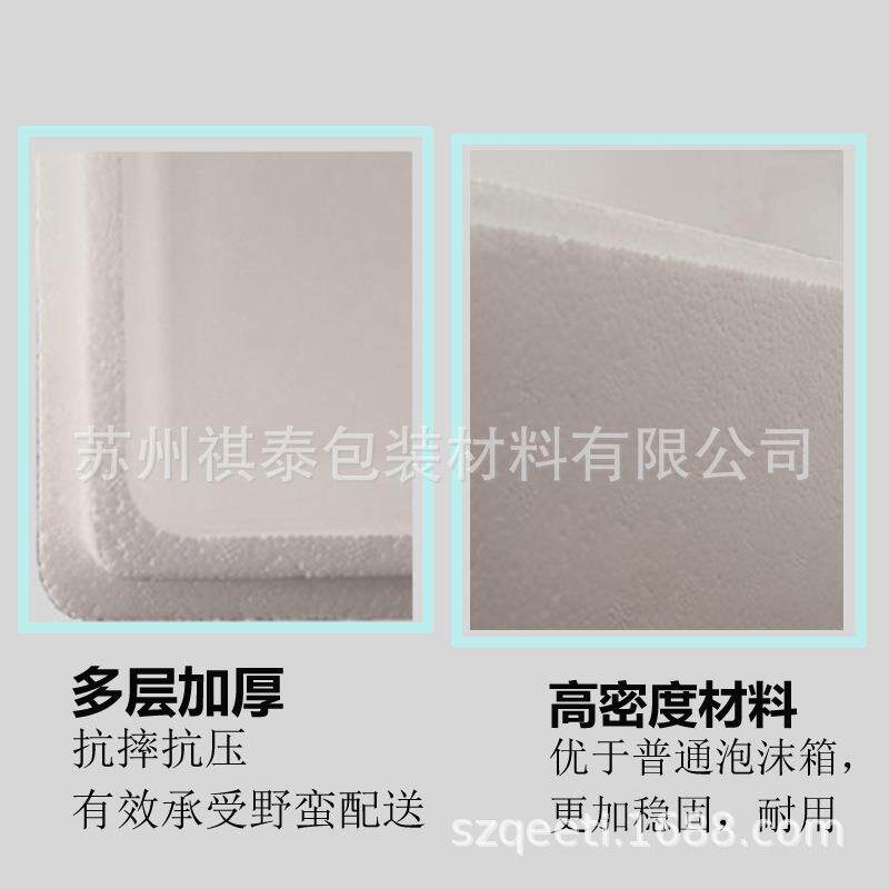 加水厚快保递专用保MEA鲜温箱泡沫箱果包装邮政3..4.56.8号泡沫盒