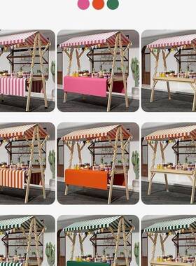 集市花红摊位动展示架折叠夜市网实木摆摊架子促销户外车移可ZFD