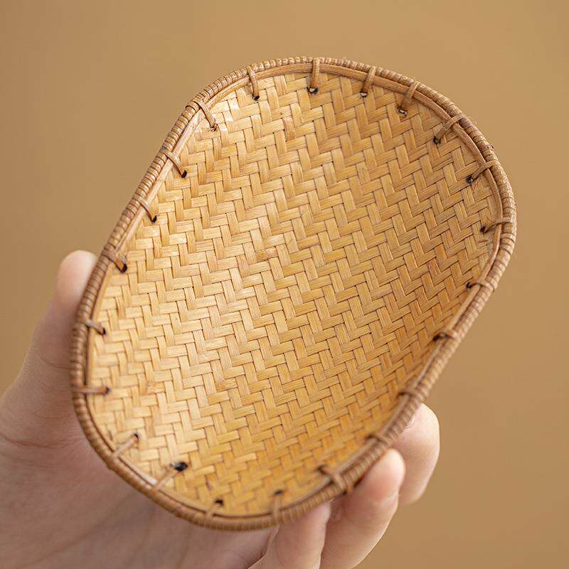 乌竹龟壳竹编茶龟甲簸箕拨茶则无品牌/茶则赏茶醒茶器竹茶宠茶道