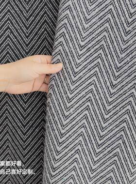 房现代简约样板床旗黑上灰色锯齿纹流苏毯搭酒店民宿床LLU用品床