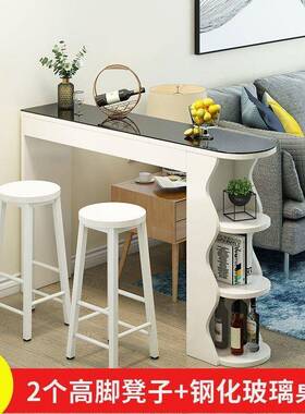 小户型吧台沙RGQ桌家用简约代客厅玄小吧现台发边几餐厅轻奢隔关