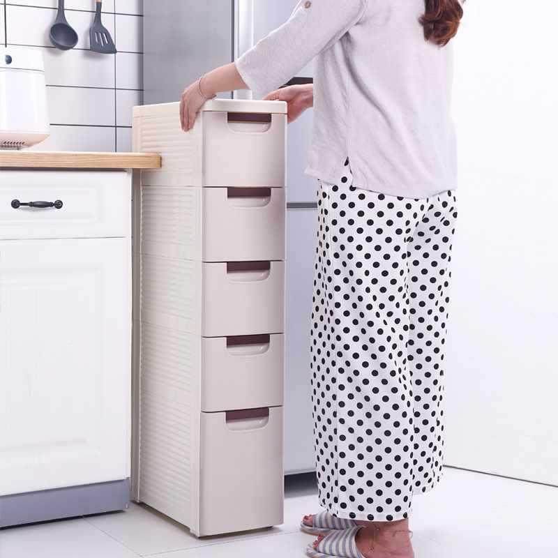 20/0c层m夹缝3收纳柜子塑料抽KTZ屉式卫生置物架间窄床头柜多储物