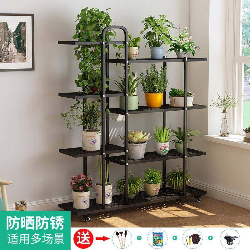 欧式花盆台多架层铁艺花架置架客厅落地物式室内CTU阳吊兰绿萝花
