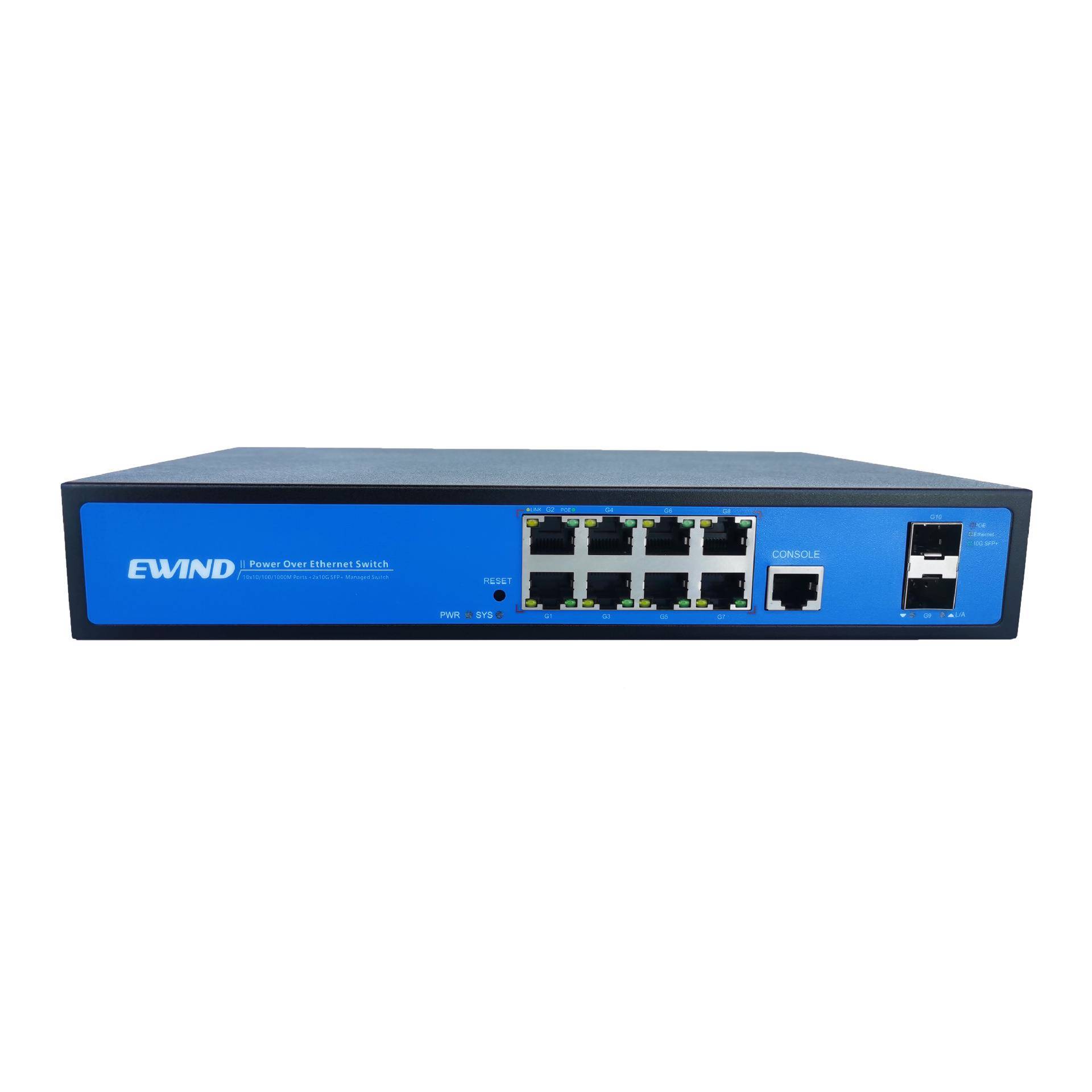千联兆10OKS口万兆10G上poe交换机2管型web网管交换理机P层OE