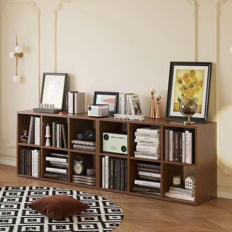 学生收MUZ纳柜储书架家用落物地置物墙架简易柜靠矮柜格书子柜客