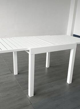 户外铝台拉伸桌延31217长桌铝板条桌可铝制框架庭院民宿露休闲桌