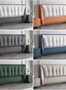 科式技布头板软床包板简约现代欧靠背单双人75448靠背软包落地床