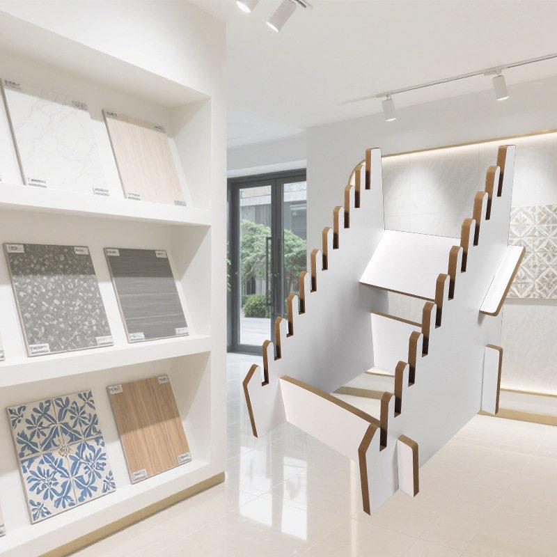 瓷砖展示架木地砖砖陈列墙架落地2306式陶瓷展架样品木材石瓷材砖