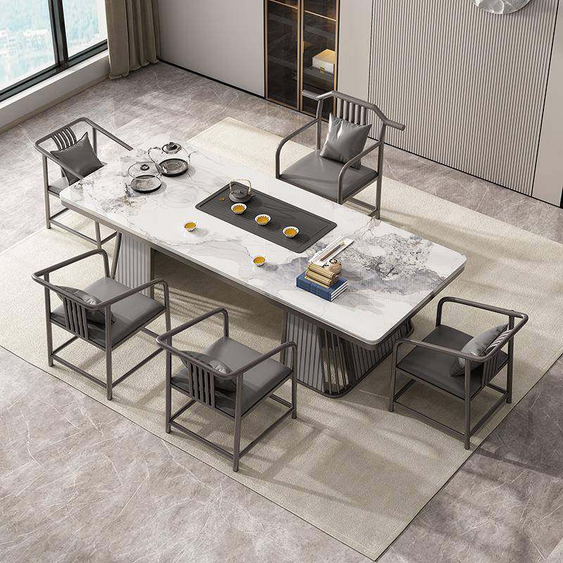 轻奢岩板桌大茶台简约大板泡茶套装现端代高桌办公室茶LNL桌椅组,商业/办公家具,茶台/茶桌,淘宝优惠券,粉丝福利购,淘宝优惠卷