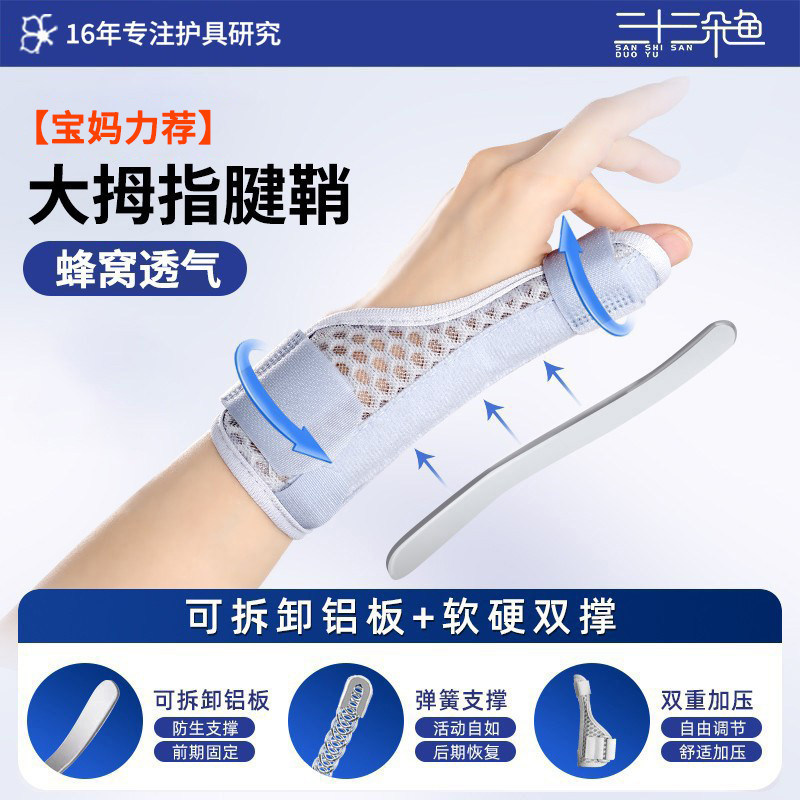 大拇指腱鞘炎护腕手指指套扭伤骨折骨裂肌腱固定支具运动损伤护具