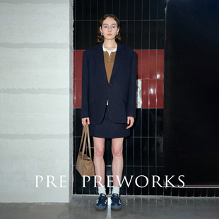 侧开衩裙裤 外套 PREWORKS静奢优雅高智感100%羊毛平驳领西装 PRE