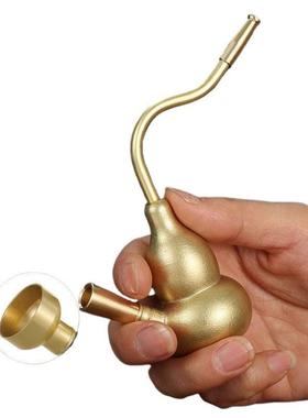 黄铜过滤葫芦水斗壶烟壶纯铜水烟斗男士水烟袋用水健康过滤器朋友