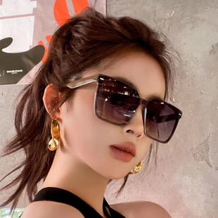 网红墨镜白框眼镜女高级感大脸显瘦驾驶开车防紫外线 日本品质新款