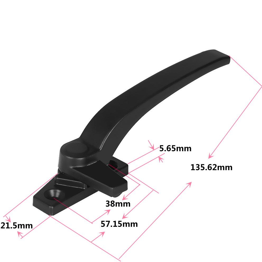 50铝合金窗把手玻璃窗户拉手外推窗配件老式平开门窗把.手7字执手