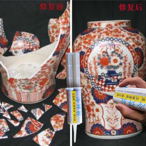 陶瓷破碎修补专用胶水茶杯修复青花瓷器无痕粘接碗盆瓷砖胶纪念品