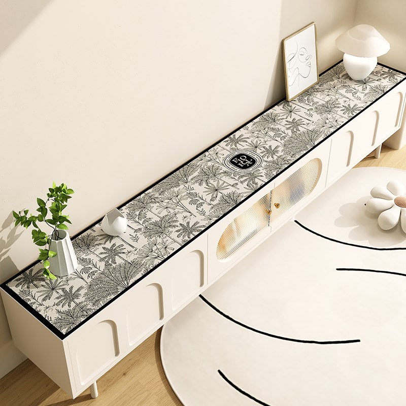 皮革电视柜桌布防水防油免洗防烫桌垫餐边柜鞋柜桌面保护垫