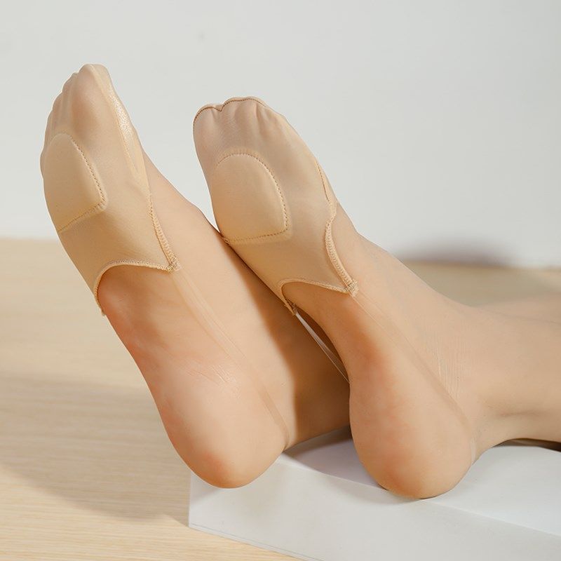 橙乙吊带船袜子女透明防滑不掉跟薄款肤色浅口半掌隐形袜海绵垫夏,女士内衣/男士内衣/家居服,船袜,淘宝优惠券,粉丝福利购,淘宝优惠卷