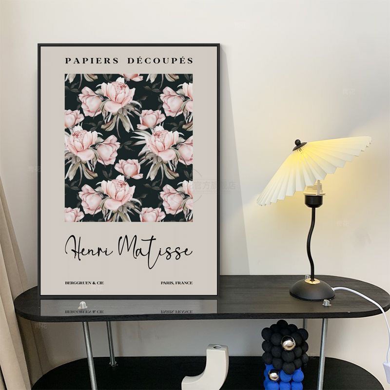 复古玫瑰花装饰画客厅餐厅壁画电视柜桌面摆画卧室床头梳妆台挂画