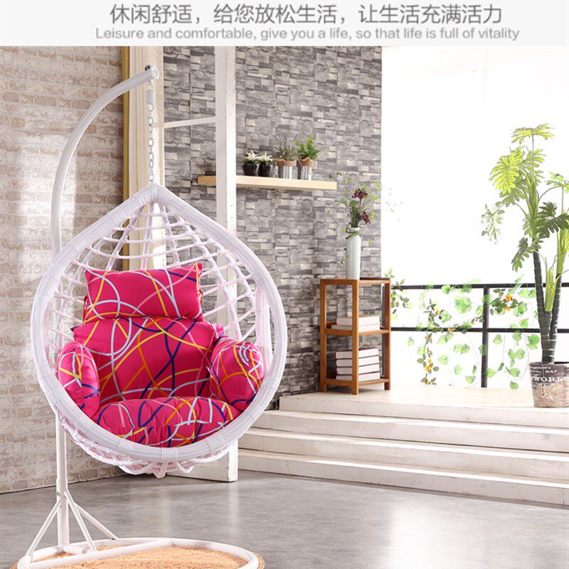 吊椅秋千铁艺摇篮成人鸟巢阳台仿藤椅子室内藤椅摇椅吊篮