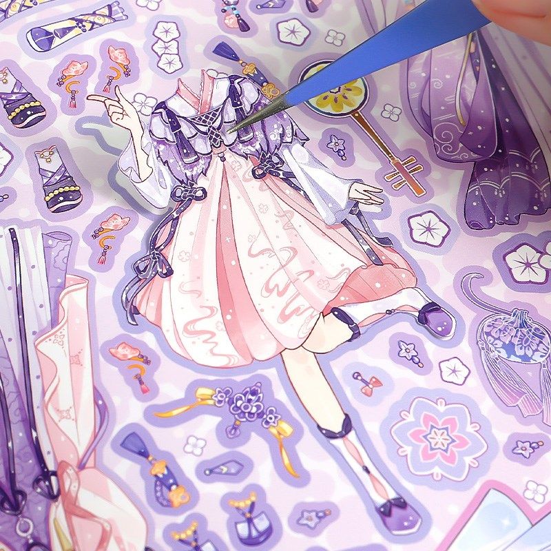 可重复黏贴中国风1400+素材免剪裁27张益智动脑孩子DIY换装贴纸本,文具电教/文化用品/商务用品,贴纸/立体贴纸,淘宝优惠券,粉丝福利购,淘宝优惠卷