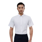 长袖 男士 蓝色弹力衬衣 套装 公务员面试上班商务职业正装 白衬衫 西裤