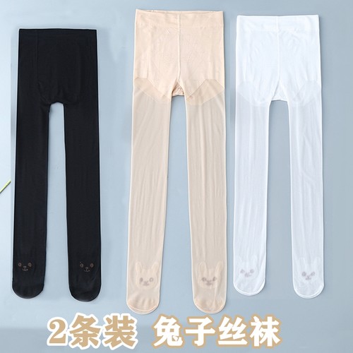 儿童连裤袜夏季薄款打底裤女童丝袜白色舞蹈袜防蚊袜宝宝光腿神器