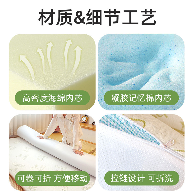 日式榻榻米专用床垫定制尺寸可折叠儿童凝胶记忆棉垫子硬垫飘窗垫